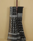 Black cotton jamdani saree