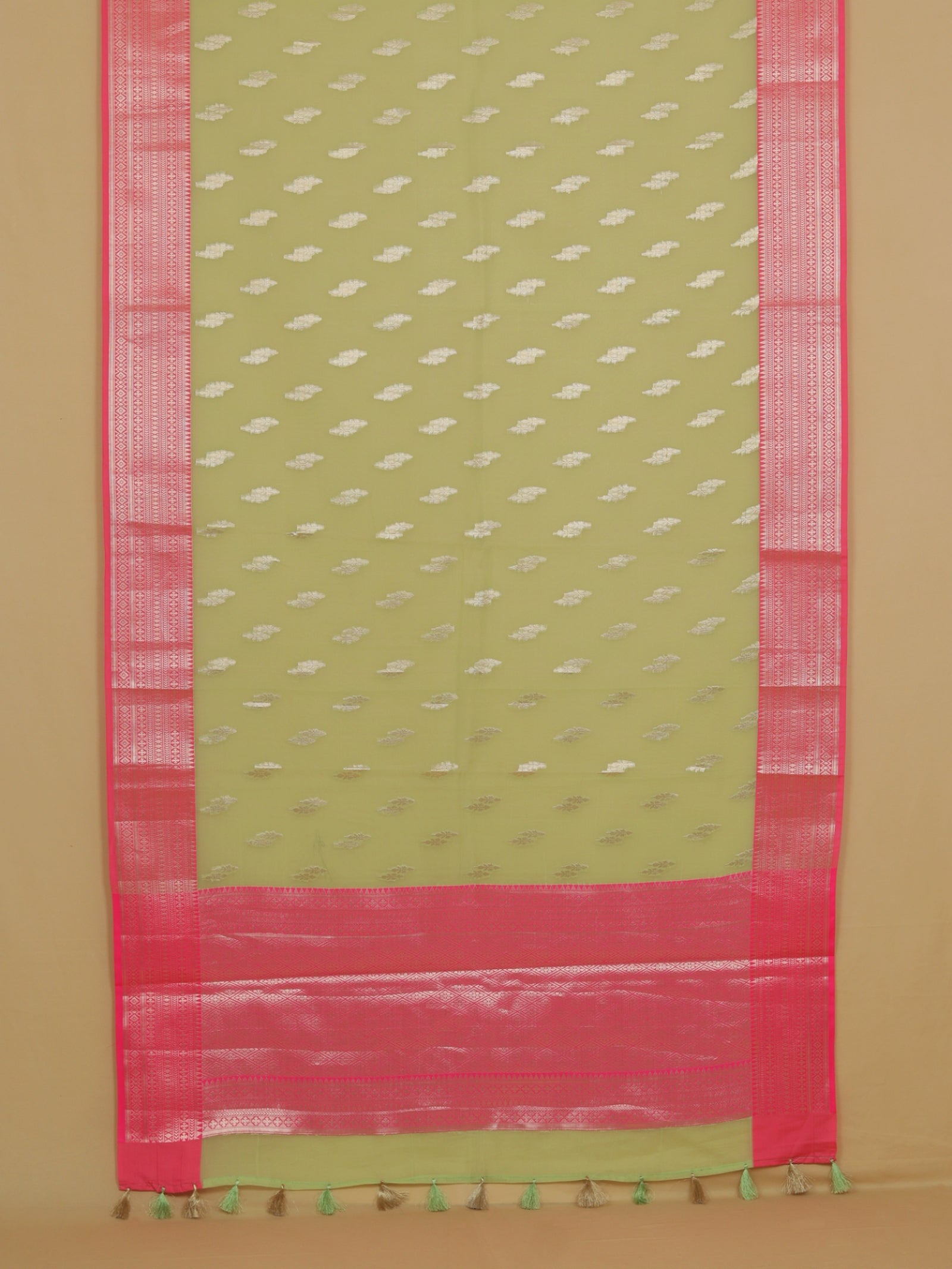Liril green organza saree