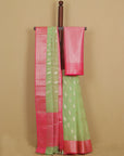 Liril green organza saree