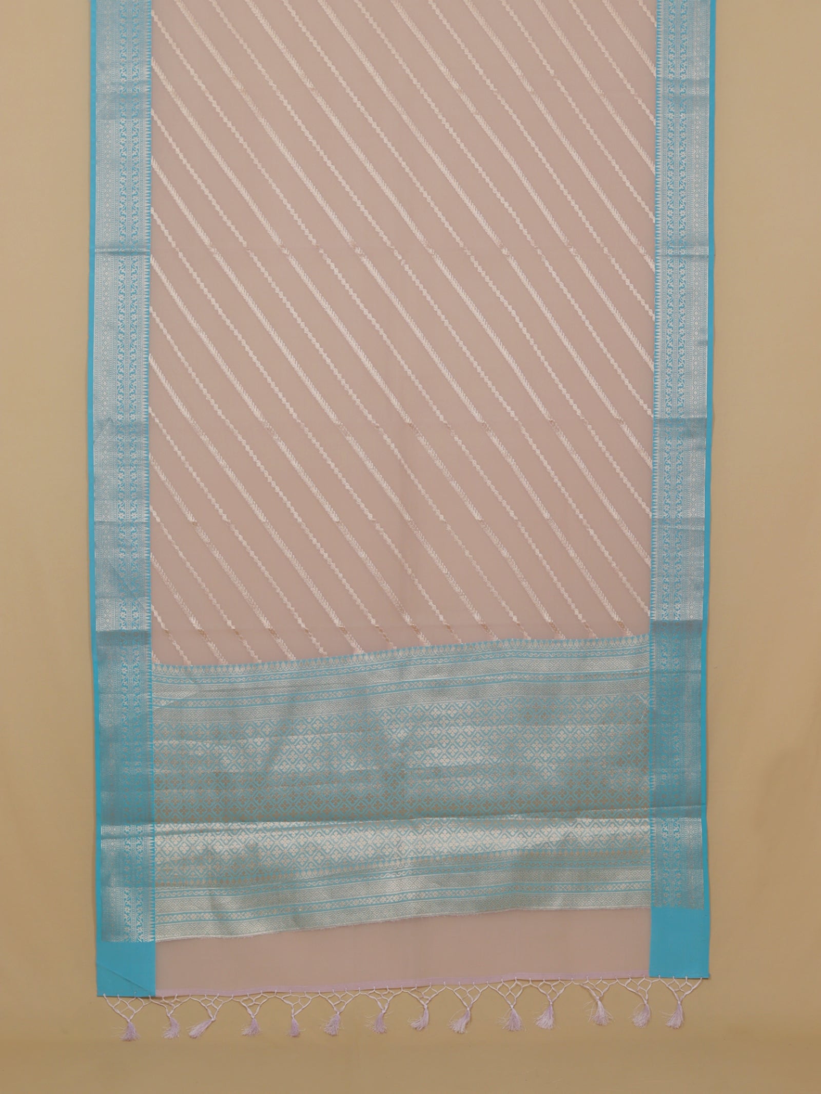 Lavender organza saree
