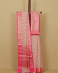 Pink organza saree