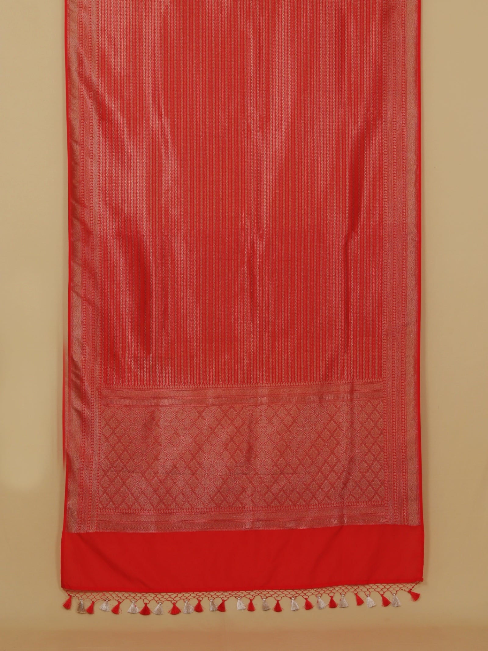 Red blended silk saree