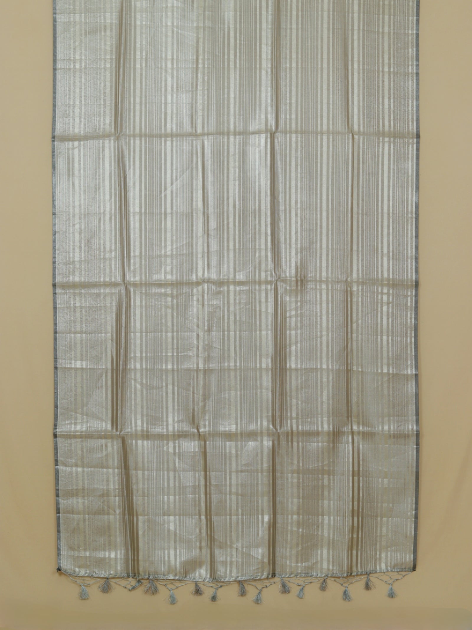 Grey tissue organza saree