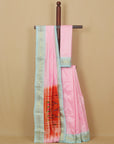 Baby pink silk paithani saree