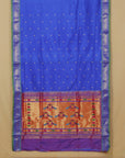 Royal blue silk paithani saree