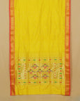 Lemon yellow silk paithani saree