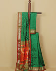 Green silk paithani saree