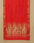 Red silk paithani saree
