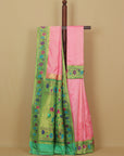 Pink fancy border paithani silk saree