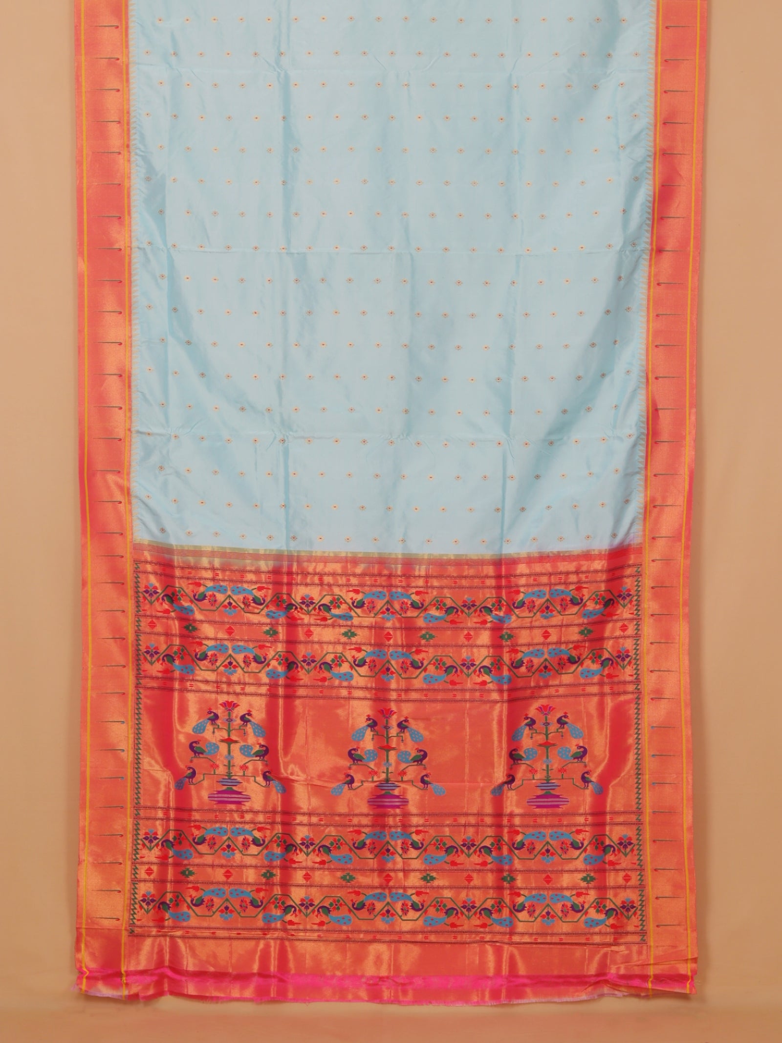 Phirozy by pink munia paithani saree
