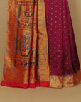 Majenta munia paithani saree