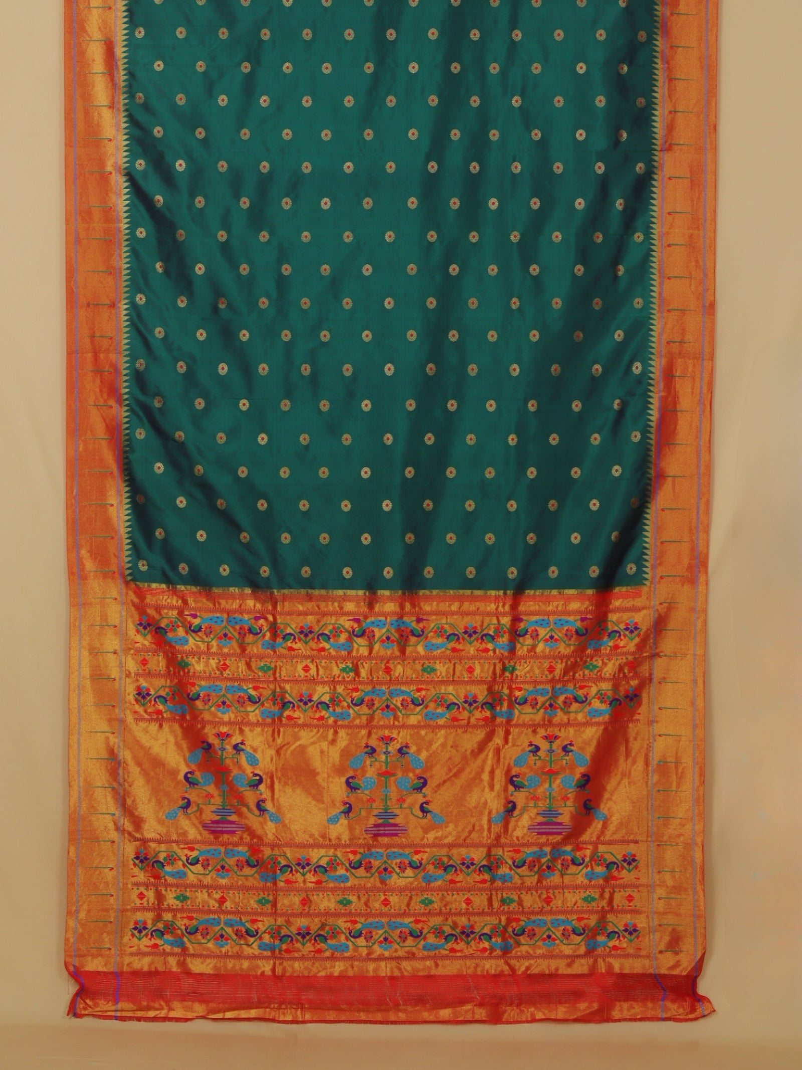 Short Rama mania paithani saree