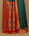 Short Rama mania paithani saree