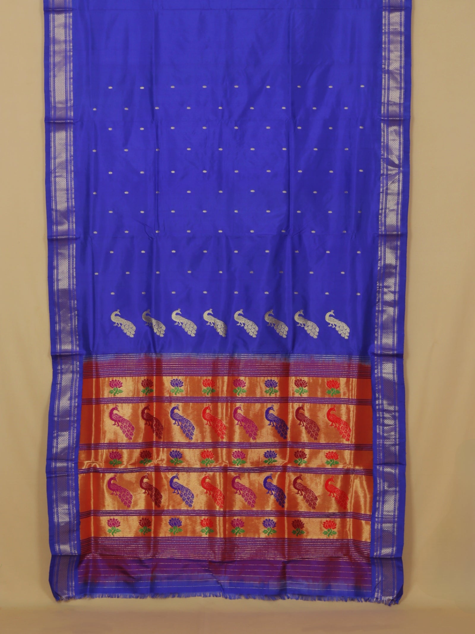 Purple silk paithani saree