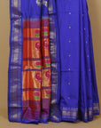 Purple silk paithani saree