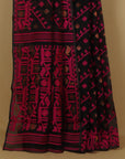 Black jamdani cotton saree