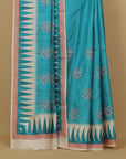 Rama blended silk saree