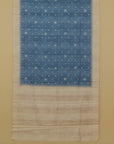 Blue blended silk saree