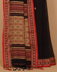 Black Assam cotton saree