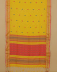 Lemon yellow assam cotton saree