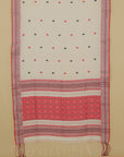Cream Assam cotton saree