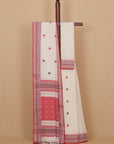 Cream Assam cotton saree