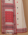 Cream Assam cotton saree