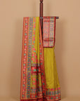 Mahendi crep silk digital printed saree