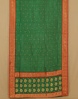 Green by red semi chanderi saree