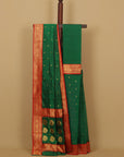 Green by red semi chanderi saree