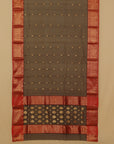 Black by red chanderi saree
