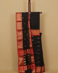 Black by red chanderi saree