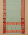 Phirozy blue by maroon chanderi saree