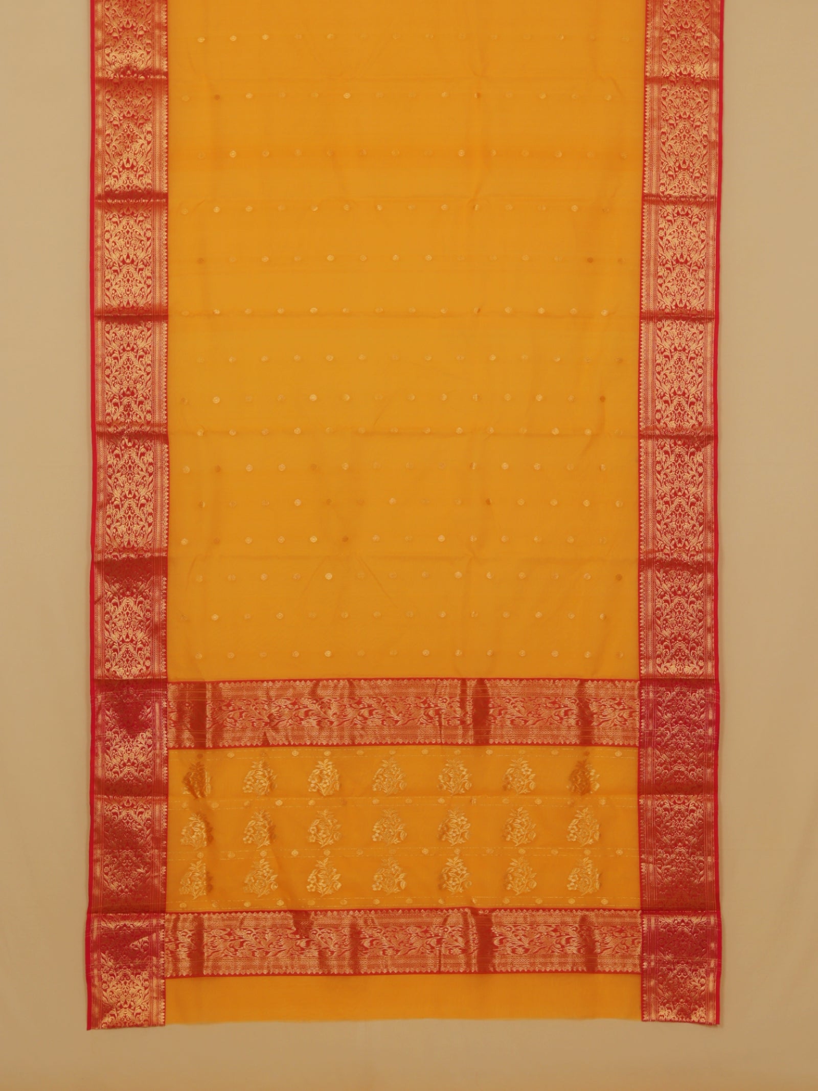 Mango yellow chanderi saree