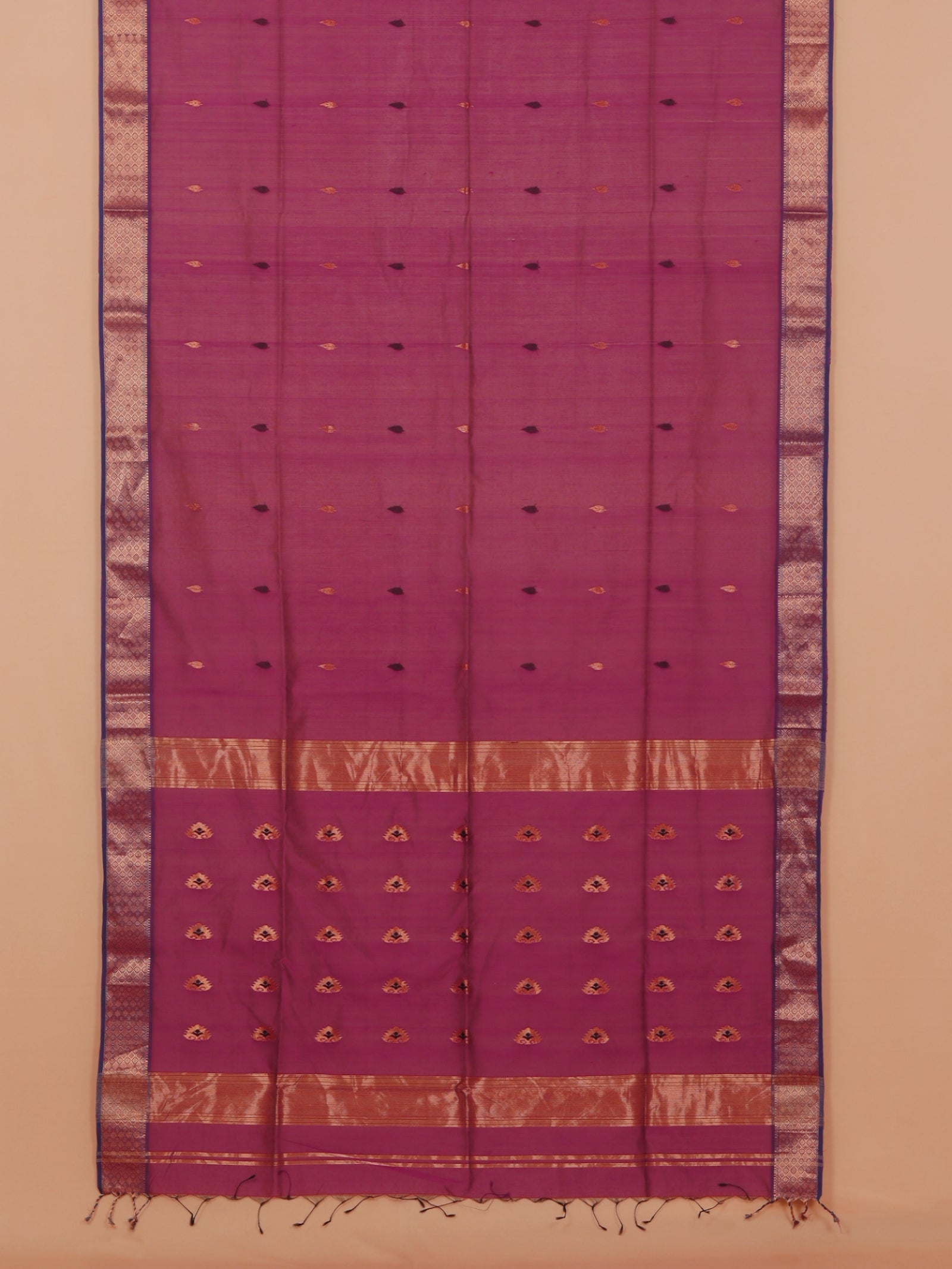 Wine majenta premium maheshwari saree