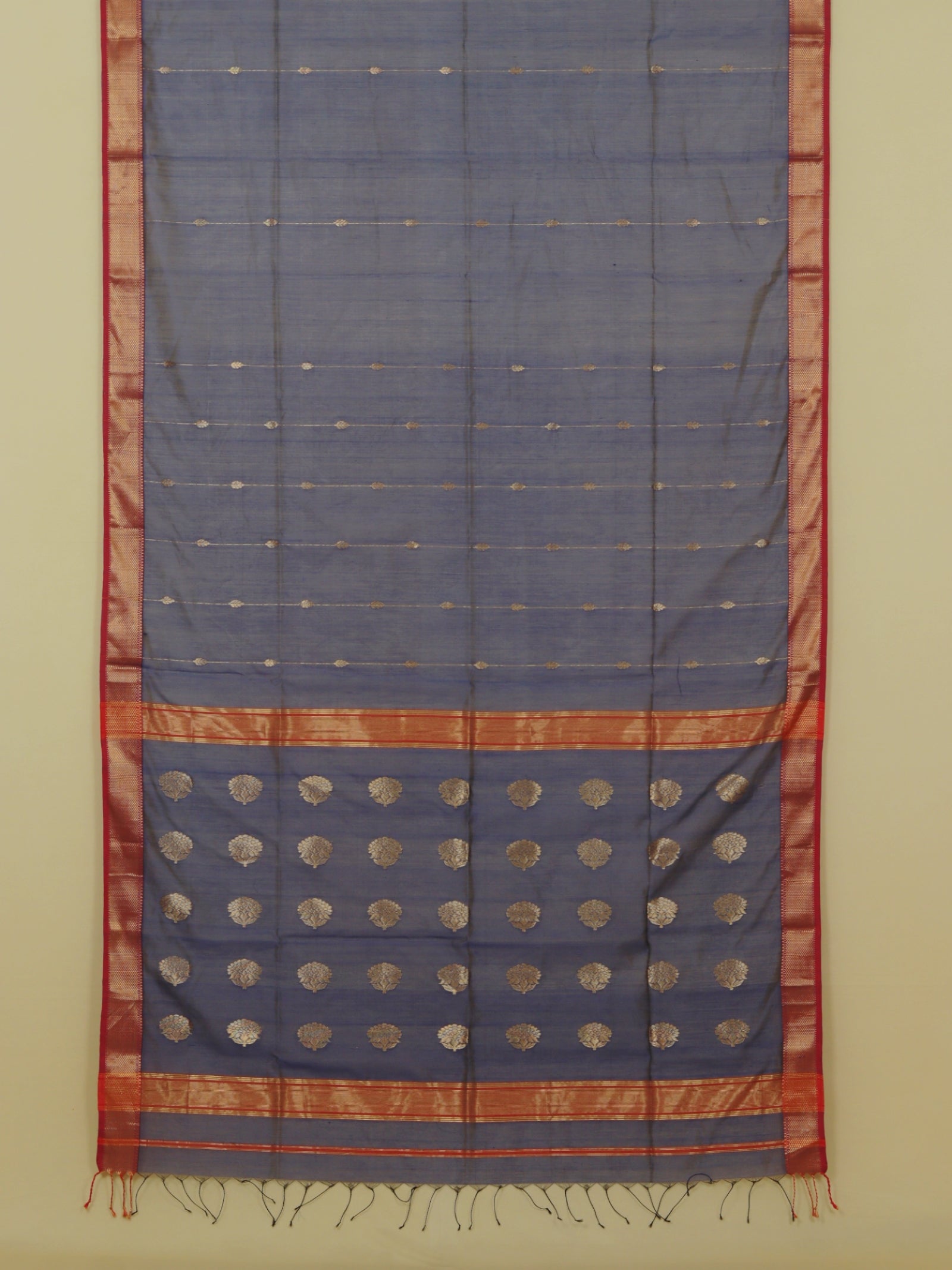 Grey premium maheshwari saree