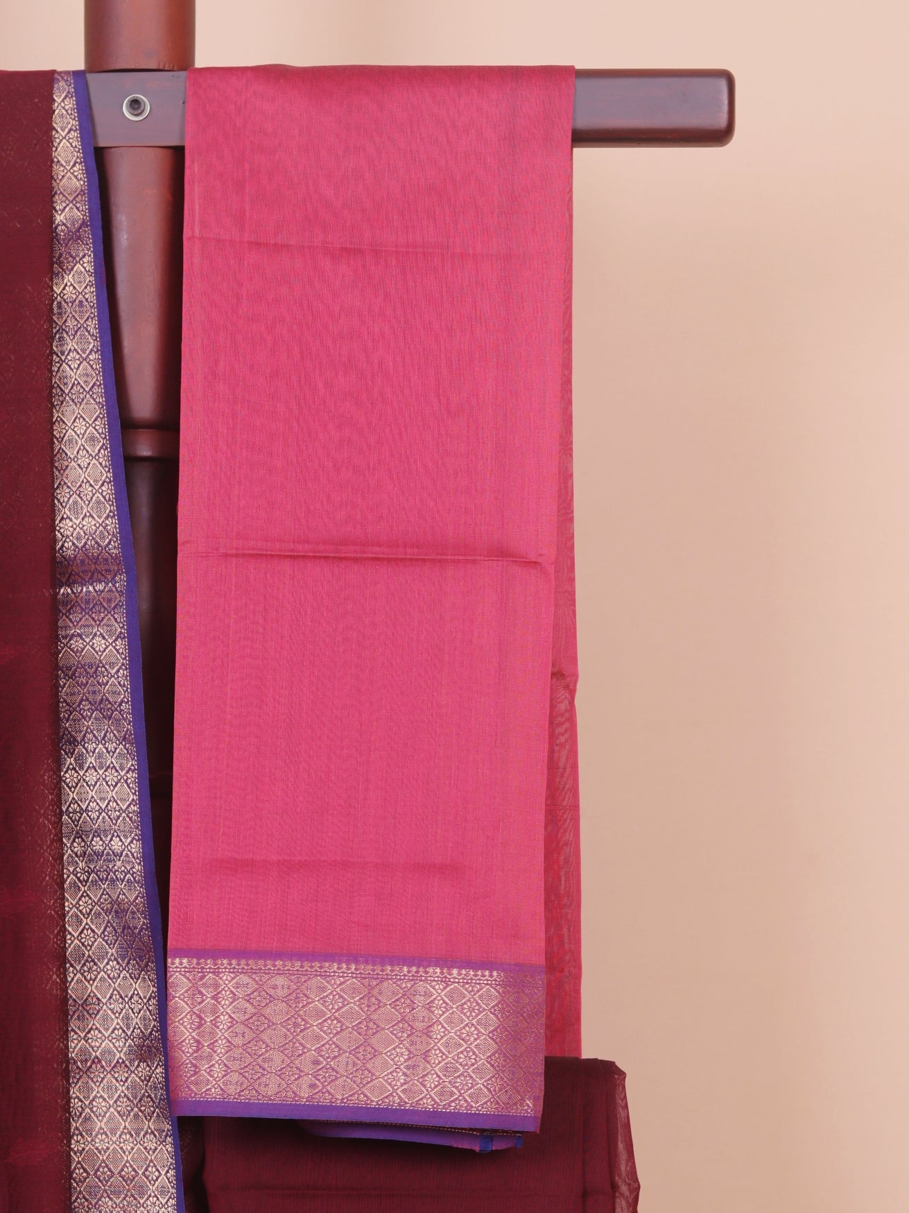 Brown premium maheshwari saree