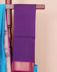 Peacock blue premium maheshwari saree