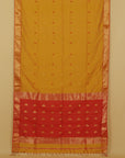 Mustard yellow premium maheshwari saree