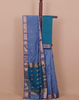 Grey blue premium maheshwari saree