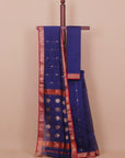 Navy blue premium maheshwari saree