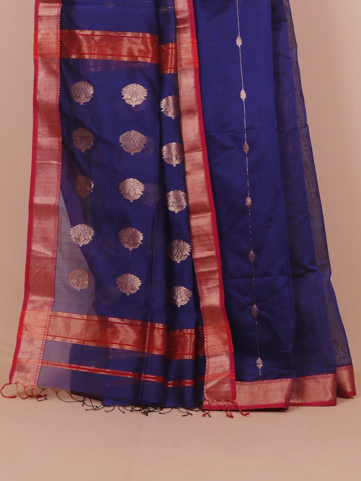 Navy blue premium maheshwari saree