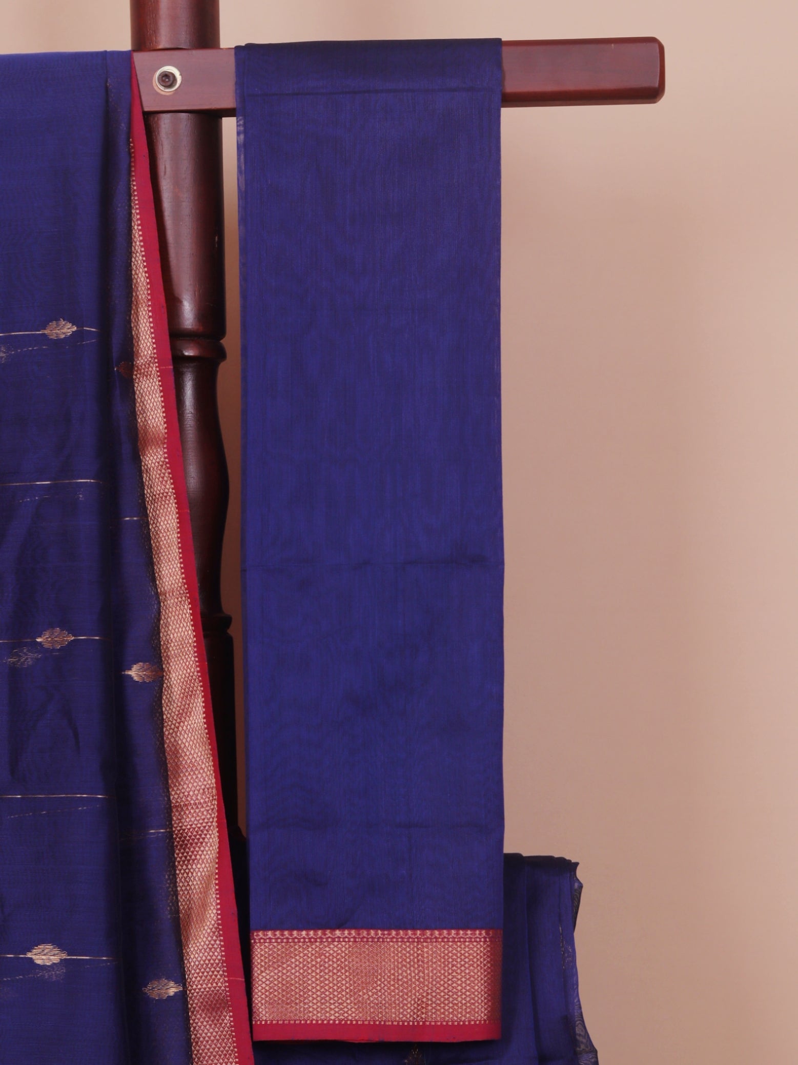 Navy blue premium maheshwari saree