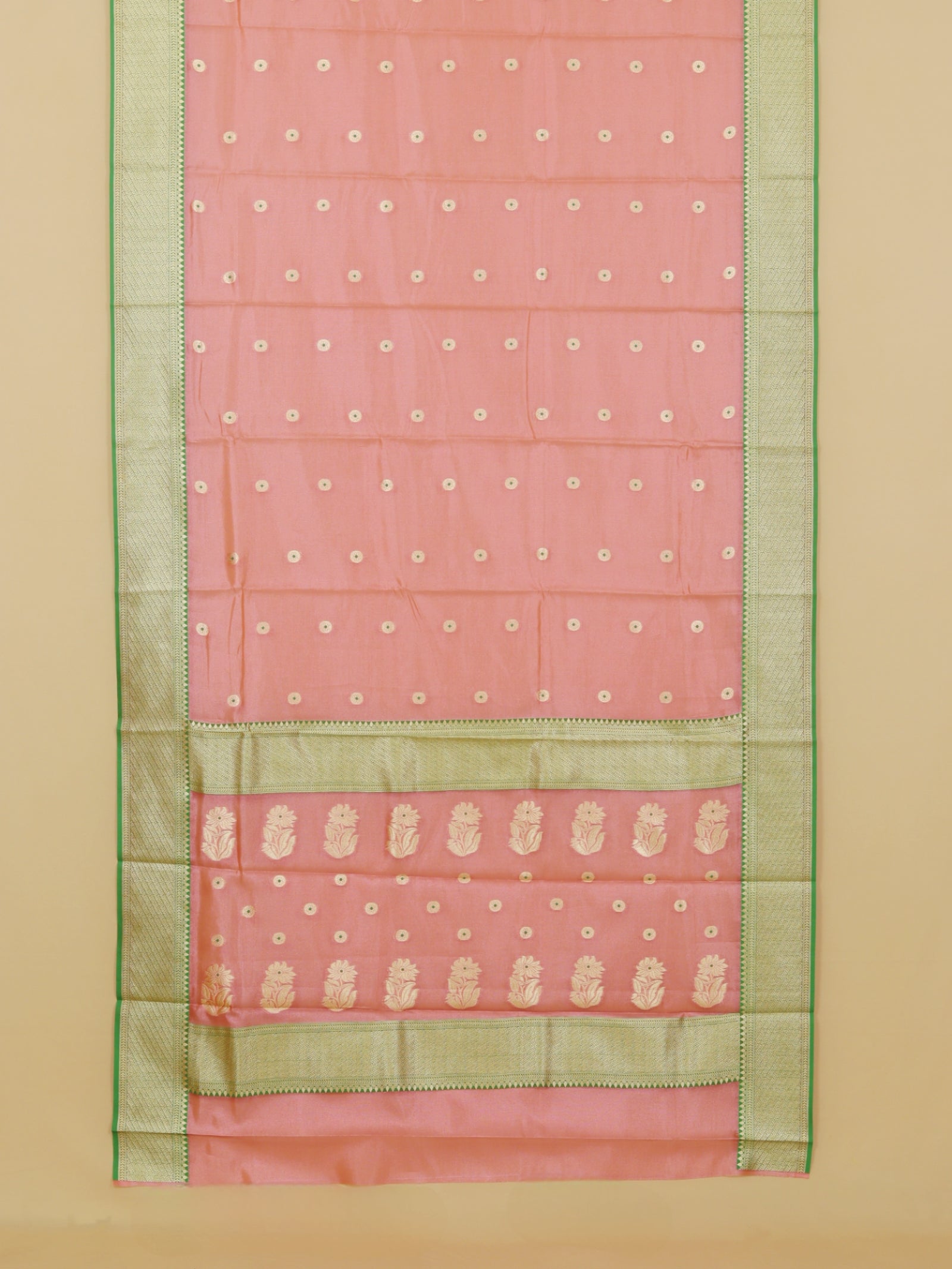 Abolish peach chanderi saree