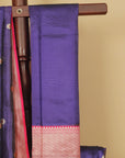 Purple chanderi saree