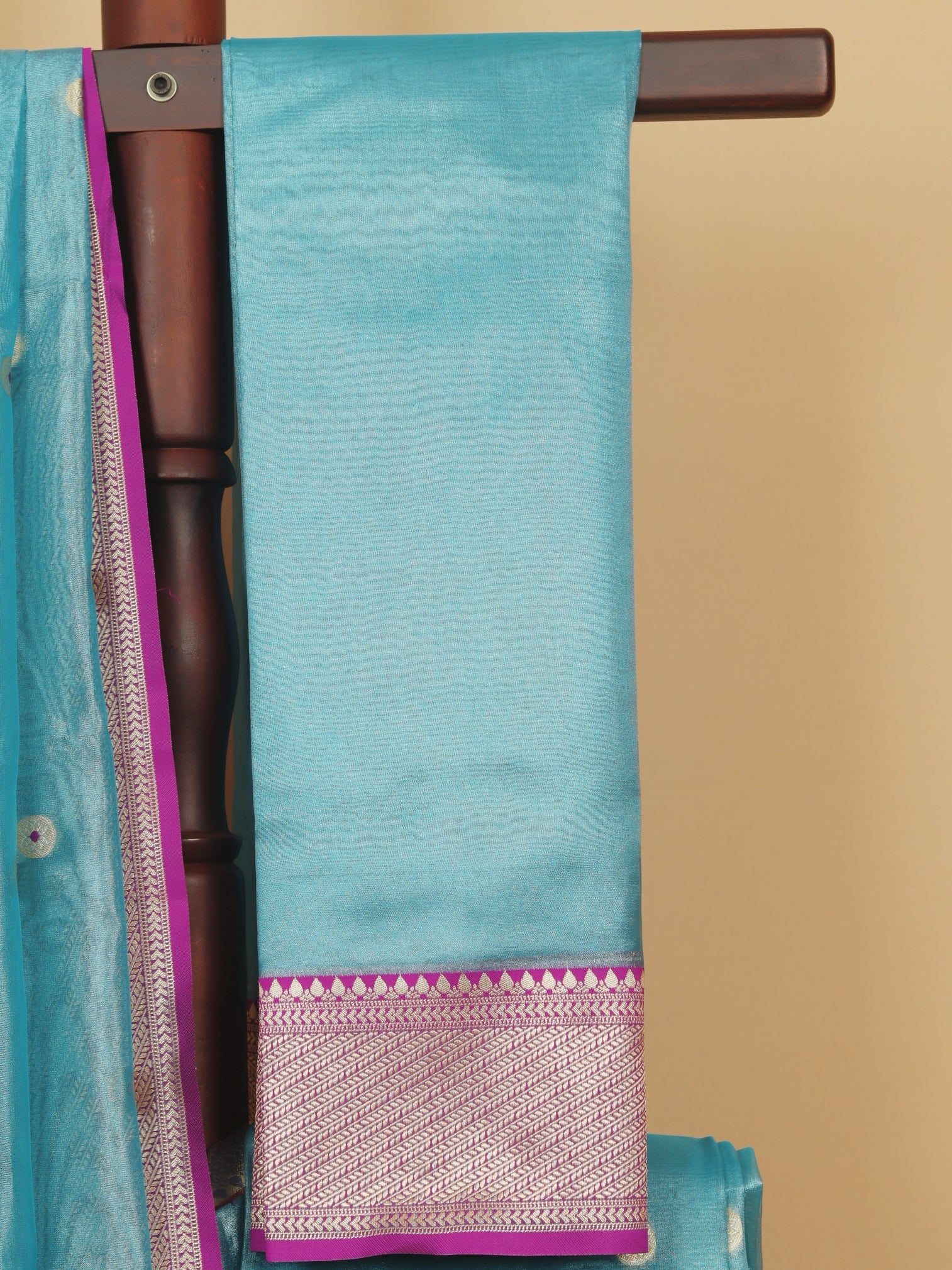Tea blue chanderi saree