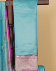 Tea blue chanderi saree