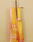 Muster yellow chanderi saree