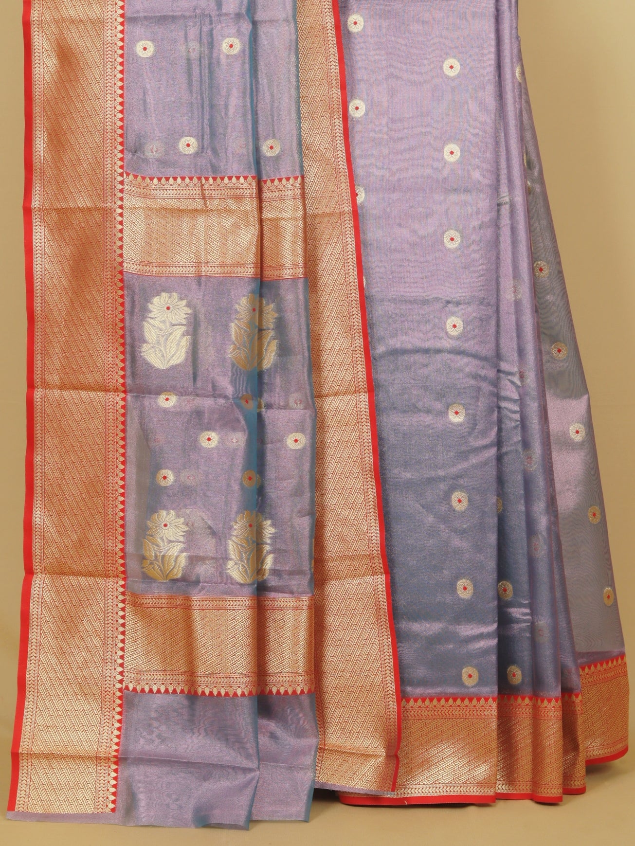 Mauf lavander chanderi saree