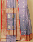 Mauf lavander chanderi saree